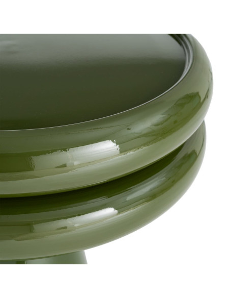 Table d’appoint ronde vert olive en métal 41x41x50 cm Oronz Ixia - 5
