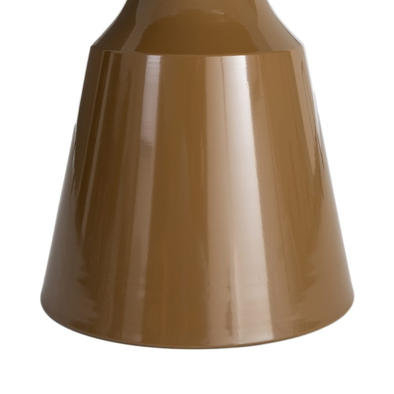 Table d’appoint ronde verre trempé marron et métal bronze 50x50x61,5 cm Celanova Ixia - 6