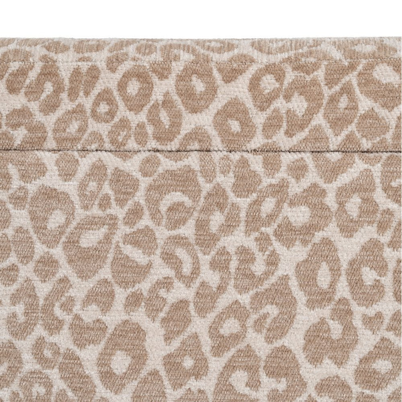 Banc coffre léopard beige en tissu 100x40x44 cm Fauva Ixia - 8