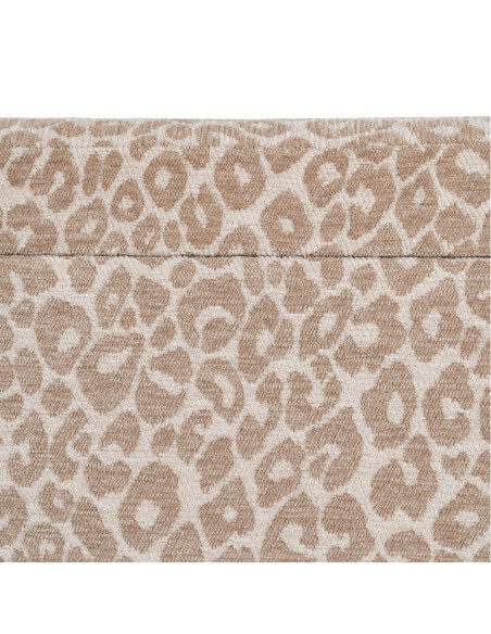 Banc coffre léopard beige en tissu 100x40x44 cm Fauva Ixia - 8