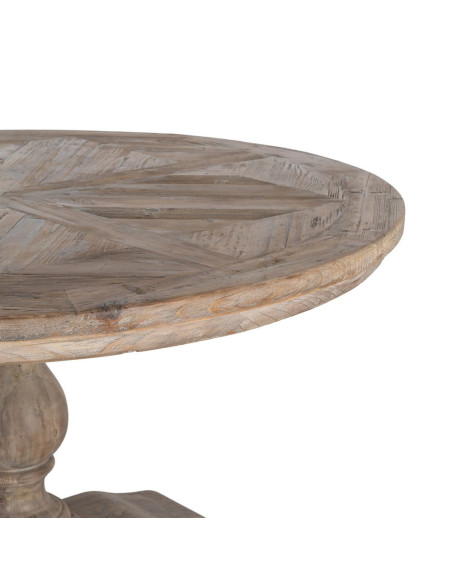 Table à manger ronde pin recyclé naturel 140x140x76 cm Riverla Ixia - 3