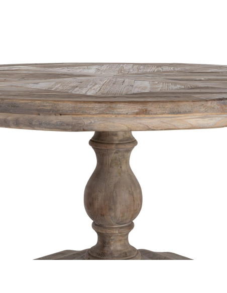 Table à manger ronde pin recyclé naturel 140x140x76 cm Riverla Ixia - 5