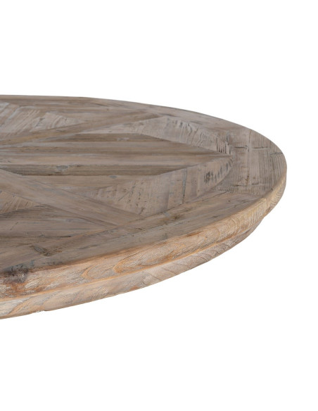 Table à manger ronde pin recyclé naturel 140x140x76 cm Riverla Ixia - 6