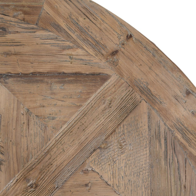 Table à manger ronde pin recyclé naturel 140x140x76 cm Riverla Ixia - 8