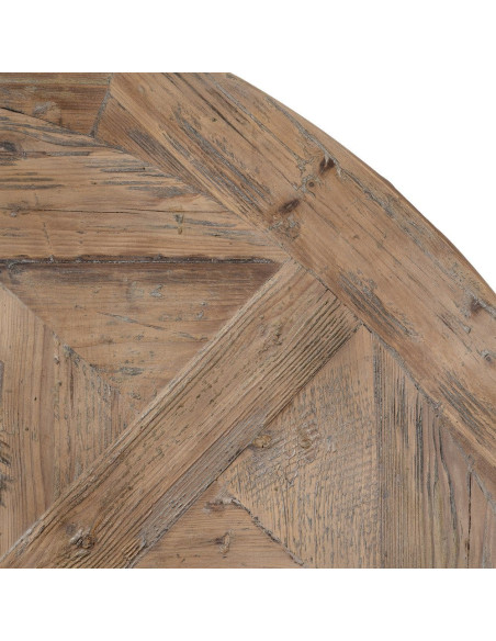 Table à manger ronde pin recyclé naturel 140x140x76 cm Riverla Ixia - 8