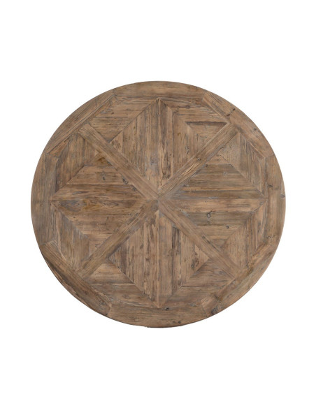 Table à manger ronde pin recyclé naturel 140x140x76 cm Riverla Ixia - 9