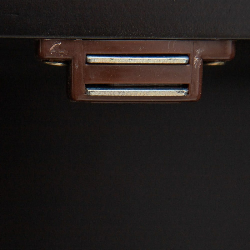 Buffet 3 portes noir et blanc en sapin 150x50x75,5 cm Almararo Ixia - 7