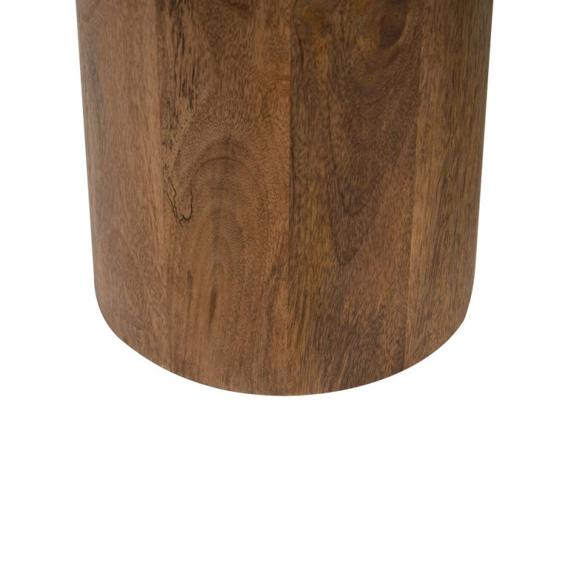 Table basse organique marbre blanc et manguier 135 cm Varelira Ixia - 9