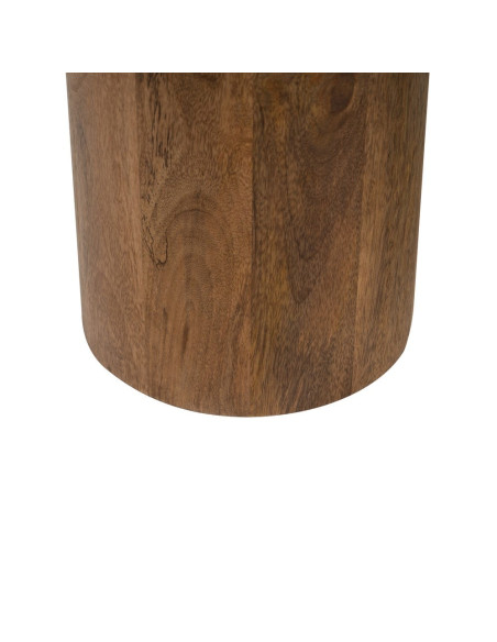 Table basse organique marbre blanc et manguier 135 cm Varelira Ixia - 9