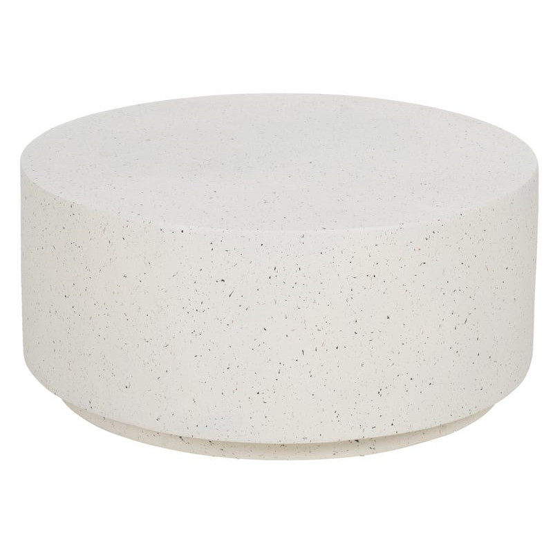 Table basse ronde extérieure blanche 90 cm Gavelaya Ixia - 1