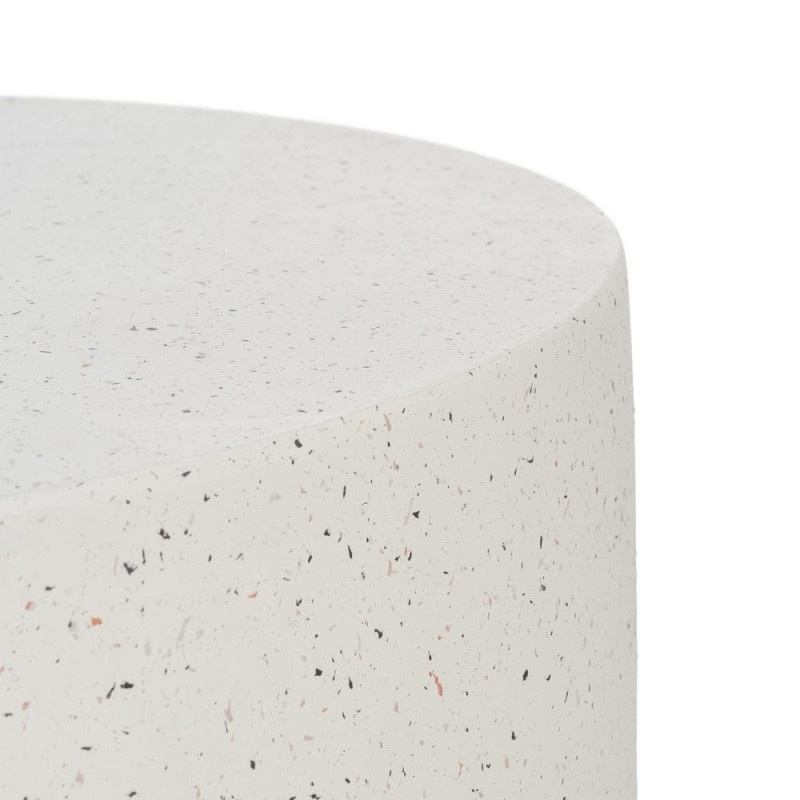 Table basse ronde extérieure blanche 90 cm Gavelaya Ixia - 4