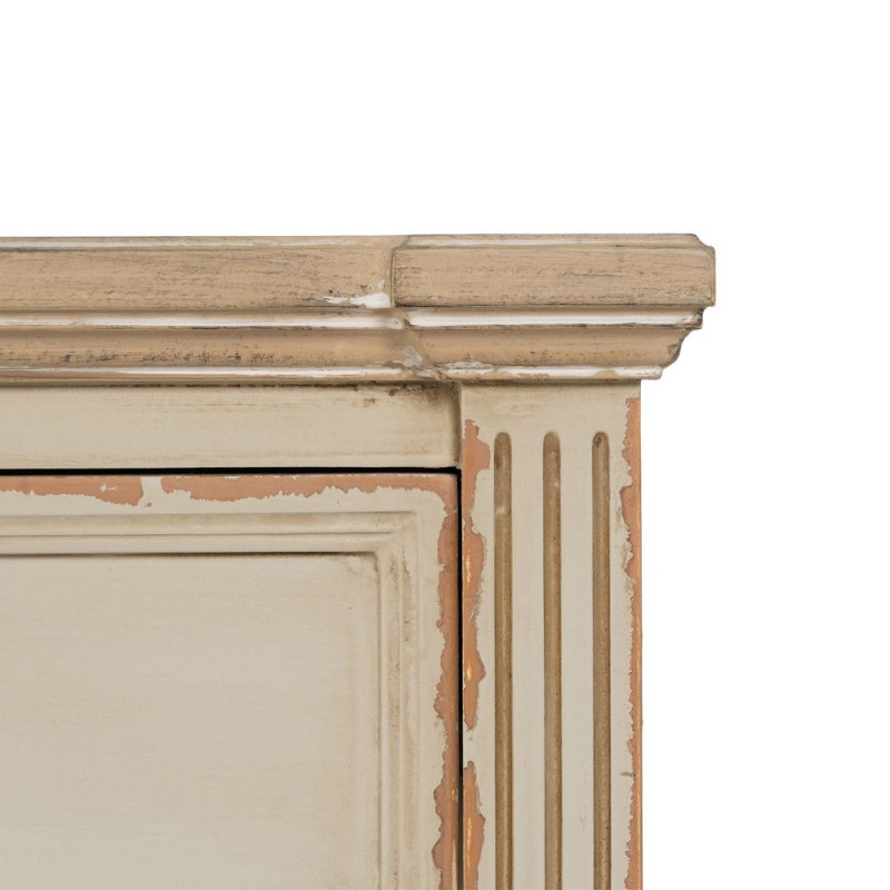 Table de chevet beige effet vieilli en sapin 56x36x68 cm Orelesa Ixia - 5