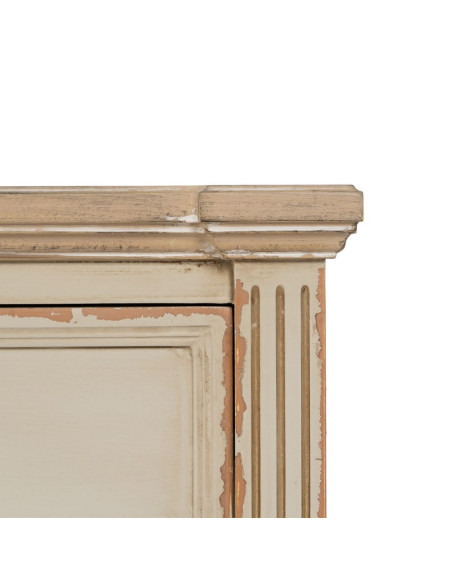 Table de chevet beige effet vieilli en sapin 56x36x68 cm Orelesa Ixia - 5