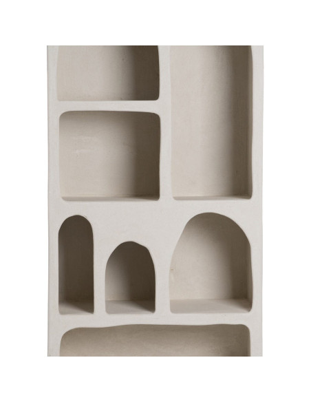 Bibliothèque blanche à niches arrondies en MDF 80x38x170 cm Wilma Ixia - 4