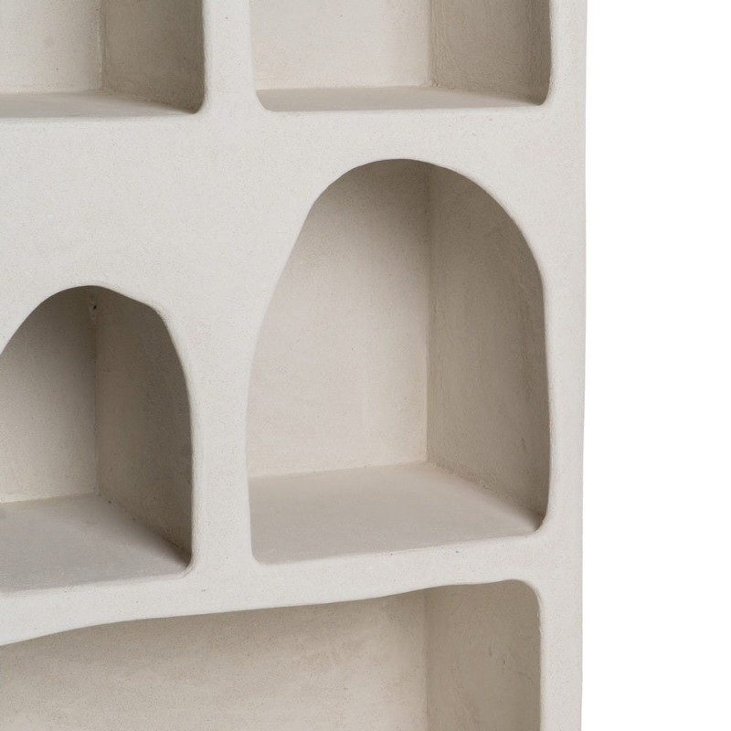 Bibliothèque blanche à niches arrondies en MDF 80x38x170 cm Wilma Ixia - 5