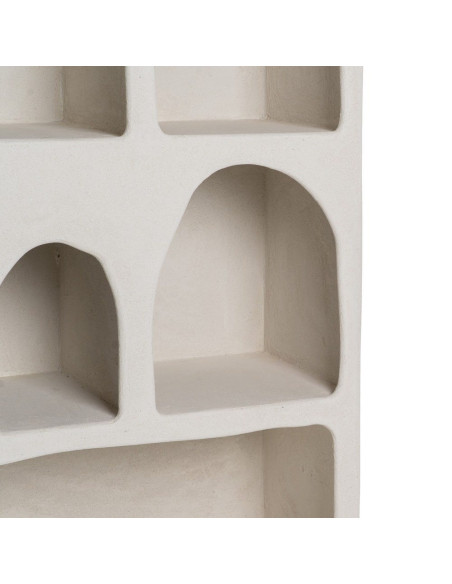 Bibliothèque blanche à niches arrondies en MDF 80x38x170 cm Wilma Ixia - 5