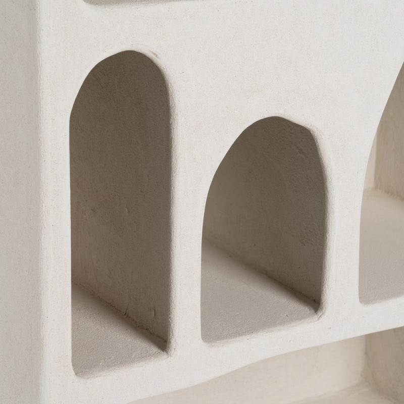 Bibliothèque blanche à niches arrondies en MDF 80x38x170 cm Wilma Ixia - 6