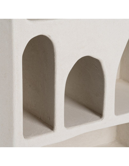 Bibliothèque blanche à niches arrondies en MDF 80x38x170 cm Wilma Ixia - 6