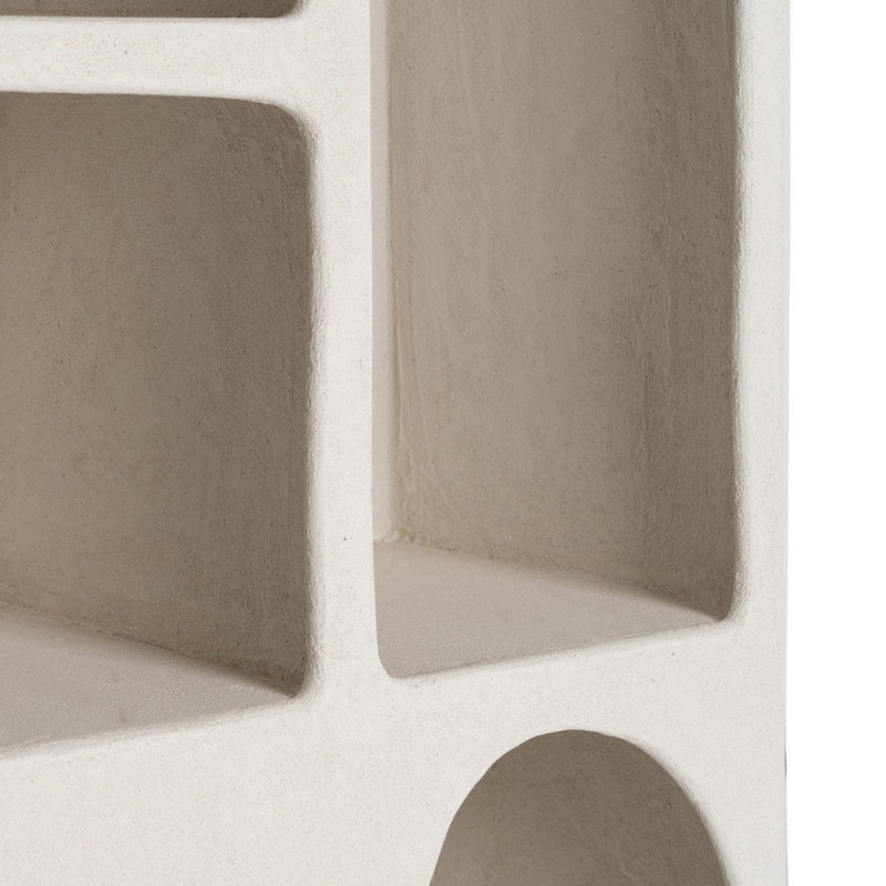 Bibliothèque blanche à niches arrondies en MDF 80x38x170 cm Wilma Ixia - 7