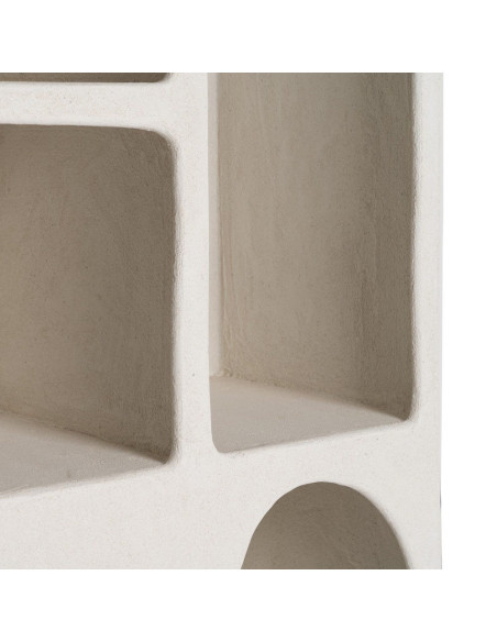 Bibliothèque blanche à niches arrondies en MDF 80x38x170 cm Wilma Ixia - 7