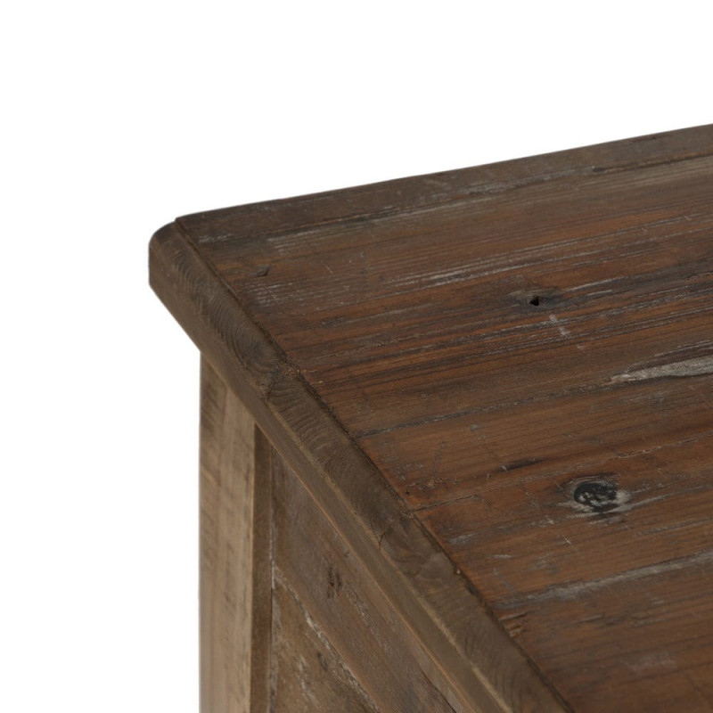 Console drapier 3 tiroirs en sapin brun 184,5 cm Ervenano Ixia - 4
