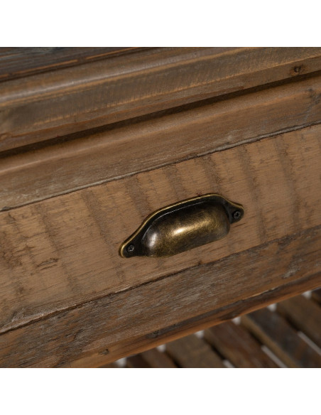 Console drapier 3 tiroirs en sapin brun 184,5 cm Ervenano Ixia - 5