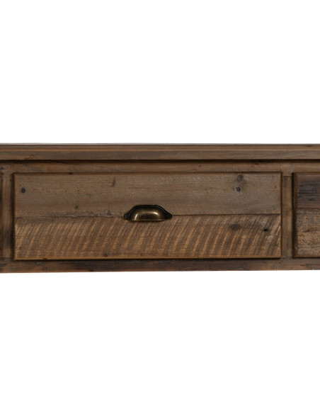 Console drapier 3 tiroirs en sapin brun 184,5 cm Ervenano Ixia - 7