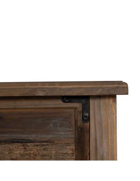 Console drapier 3 tiroirs en sapin brun 184,5 cm Ervenano Ixia - 9