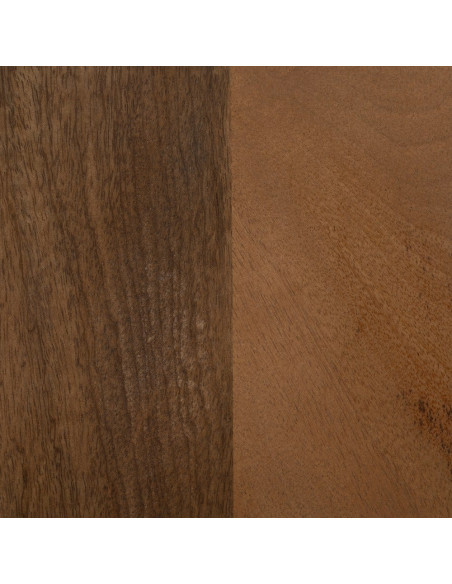 Meuble TV 4 portes en acacia et marbre blanc 200x35x46 cm Havelano Ixia - 9