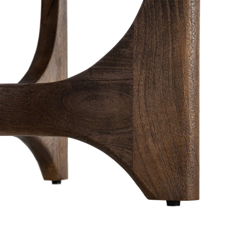 Table basse ronde bois de manguier brun 90 cm Zarelora Ixia - 8