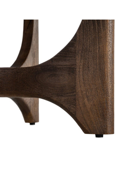 Table basse ronde bois de manguier brun 90 cm Zarelora Ixia - 8