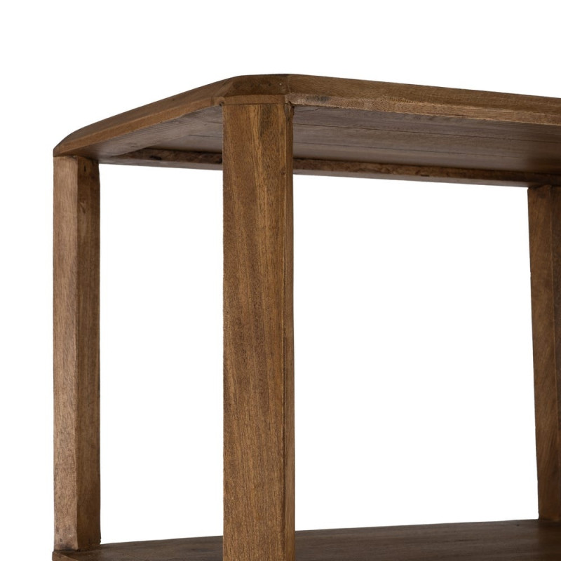 Bibliothèque ouverte 5 niveaux en manguier brun 115x42x195 cm Arelina Ixia - 2