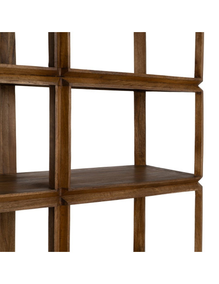 Bibliothèque ouverte 5 niveaux en manguier brun 115x42x195 cm Arelina Ixia - 4