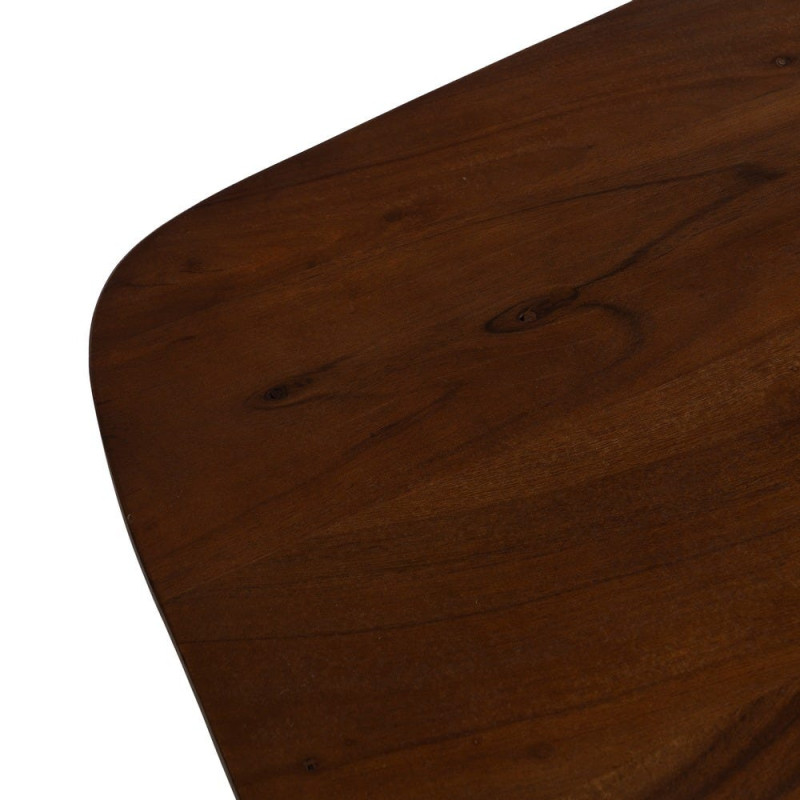 Table à manger 6 personnes en acacia brun 180x90 cm Farenisa Ixia - 2