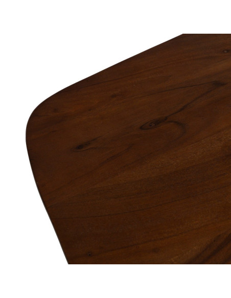 Table à manger 6 personnes en acacia brun 180x90 cm Farenisa Ixia - 2