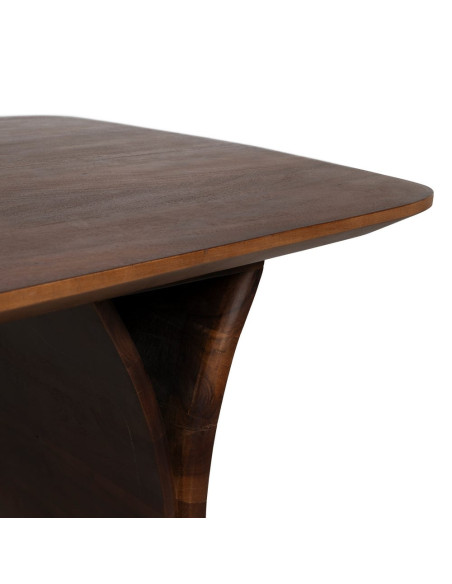 Table à manger 6 personnes en acacia brun 180x90 cm Farenisa Ixia - 5
