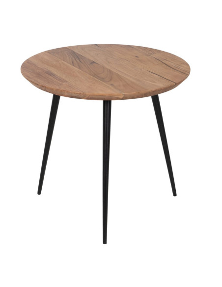 Lot de 2 tables basses gigognes rondes acacia 70/50 cm Arelela Ixia - 3