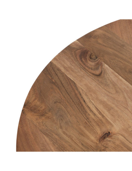 Lot de 2 tables basses gigognes rondes acacia 70/50 cm Arelela Ixia - 5
