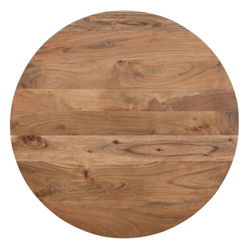 Lot de 2 tables basses gigognes rondes acacia 70/50 cm Arelela Ixia - 8