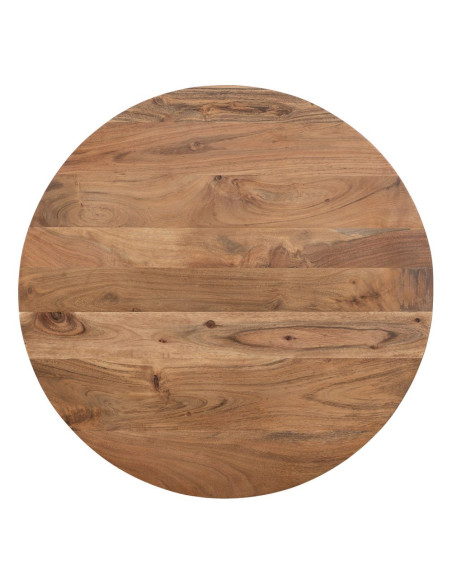Lot de 2 tables basses gigognes rondes acacia 70/50 cm Arelela Ixia - 8