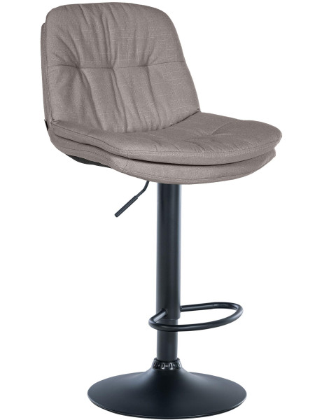 Tabouret de bar réglable tissu gris clair 64-85 cm Dervian  - 1