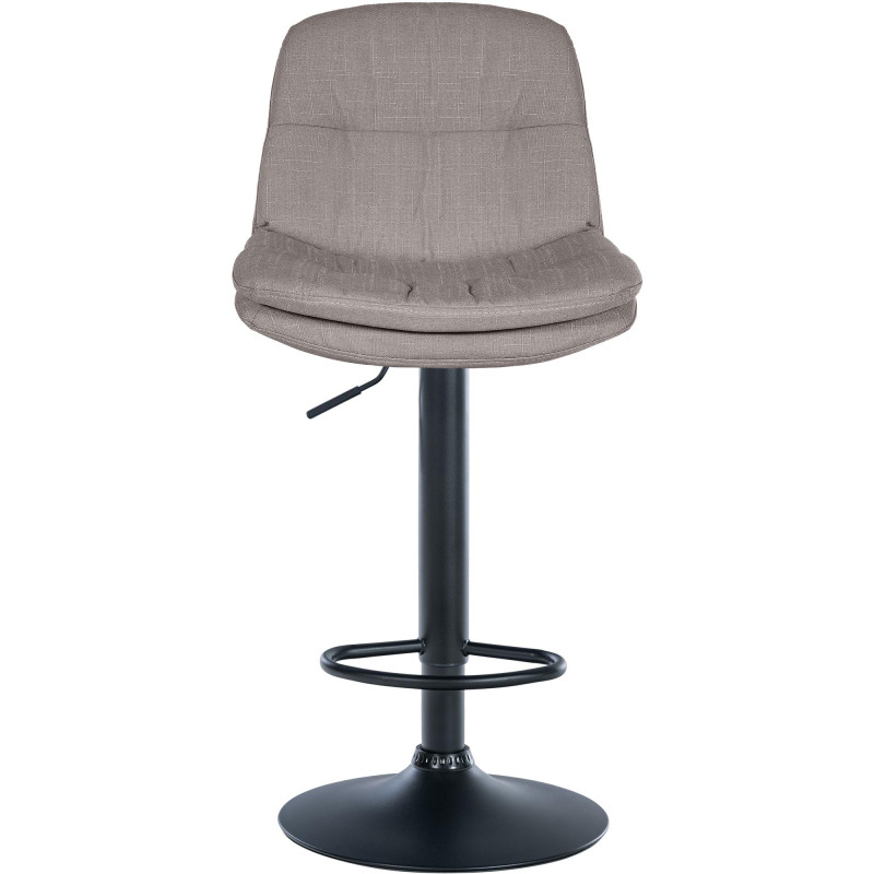 Tabouret de bar réglable tissu gris clair 64-85 cm Dervian  - 2