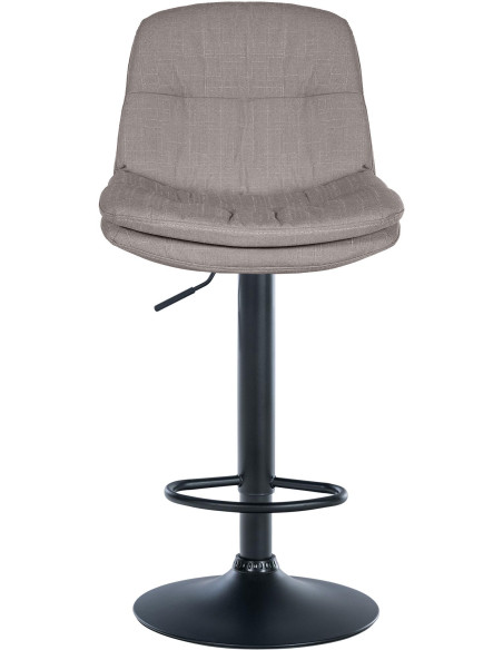Tabouret de bar réglable tissu gris clair 64-85 cm Dervian  - 2