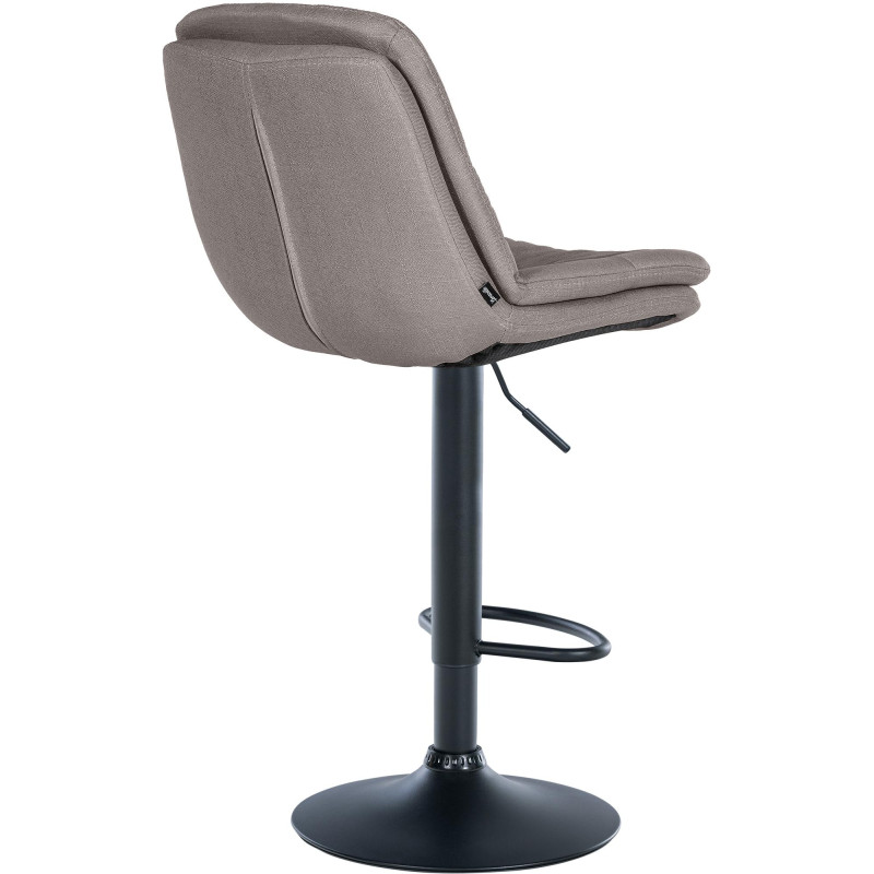 Tabouret de bar réglable tissu gris clair 64-85 cm Dervian  - 3