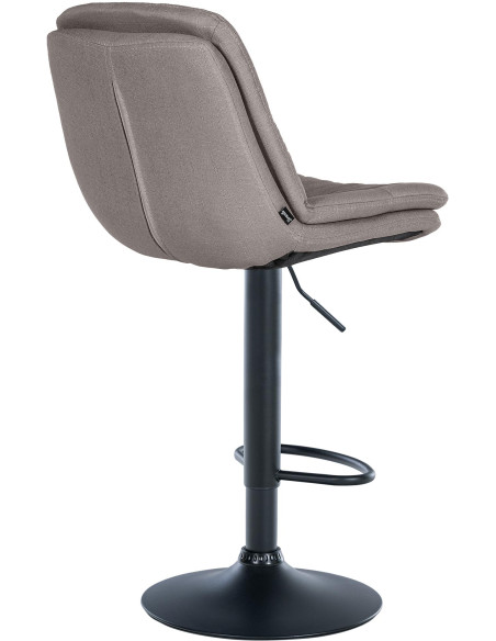 Tabouret de bar réglable tissu gris clair 64-85 cm Dervian  - 3