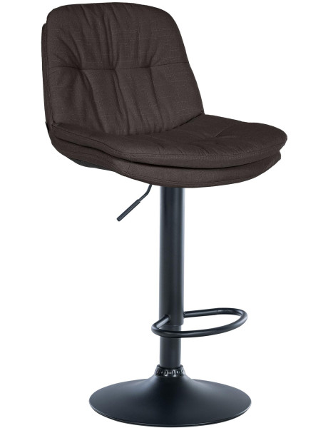 Tabouret de bar réglable tissu gris foncé 64-85 cm Dervian  - 1