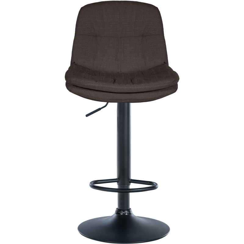 Tabouret de bar réglable tissu gris foncé 64-85 cm Dervian  - 2