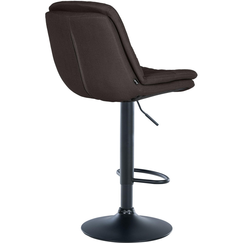 Tabouret de bar réglable tissu gris foncé 64-85 cm Dervian  - 3