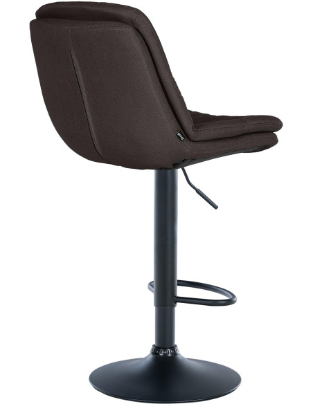 Tabouret de bar réglable tissu gris foncé 64-85 cm Dervian  - 3