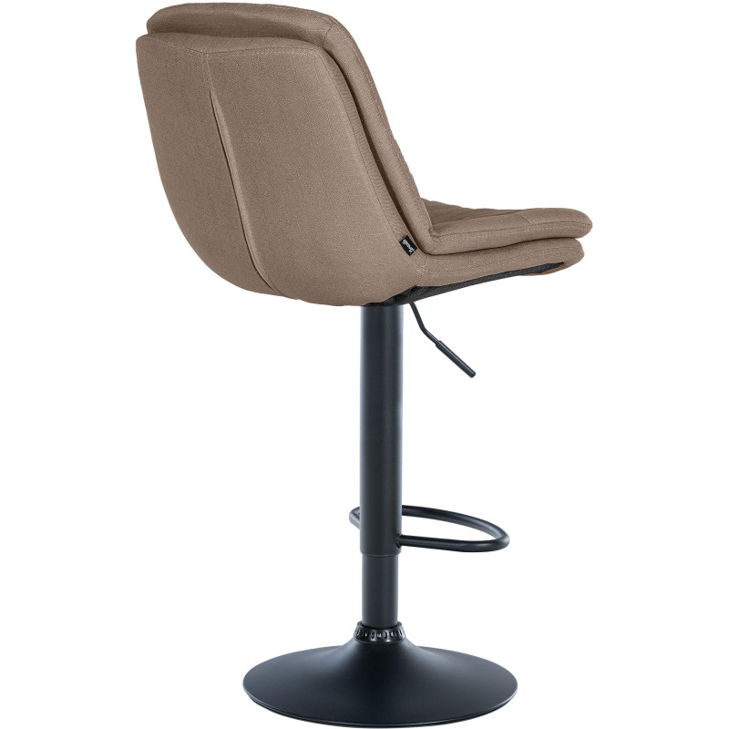 Tabouret de bar réglable tissu taupe 64-85 cm Dervian  - 3
